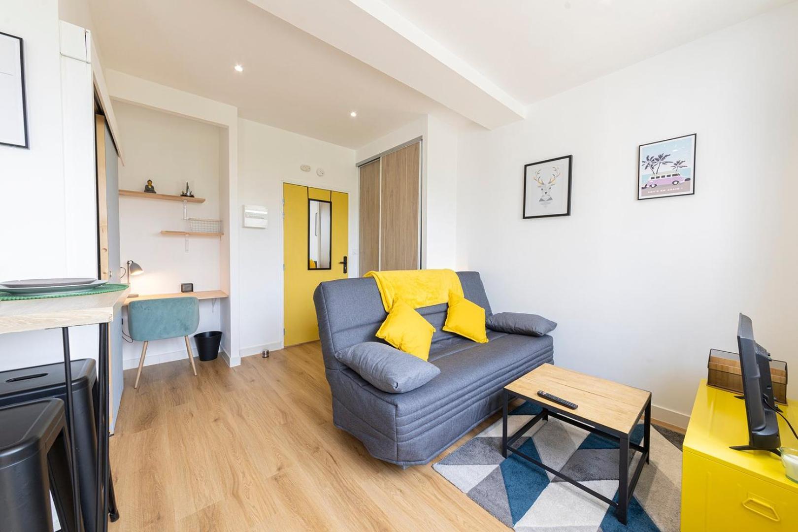 Le Yellow, Studio Renove, Tout Confort, Jardin Lägenhet Saint-Jacques-de-la-Lande Exteriör bild
